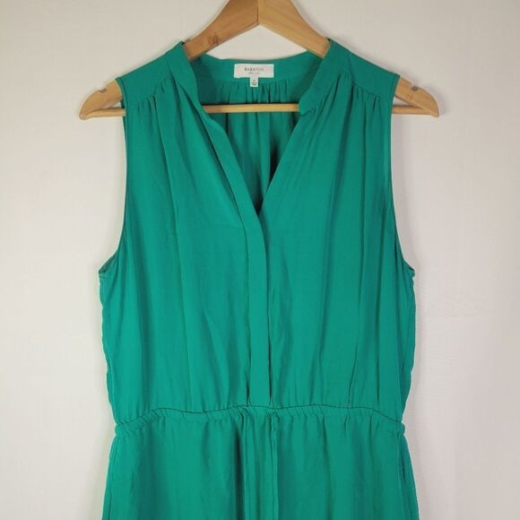 Babaton 100% Silk Green Sleeveless Dress - Picture 3 of 14